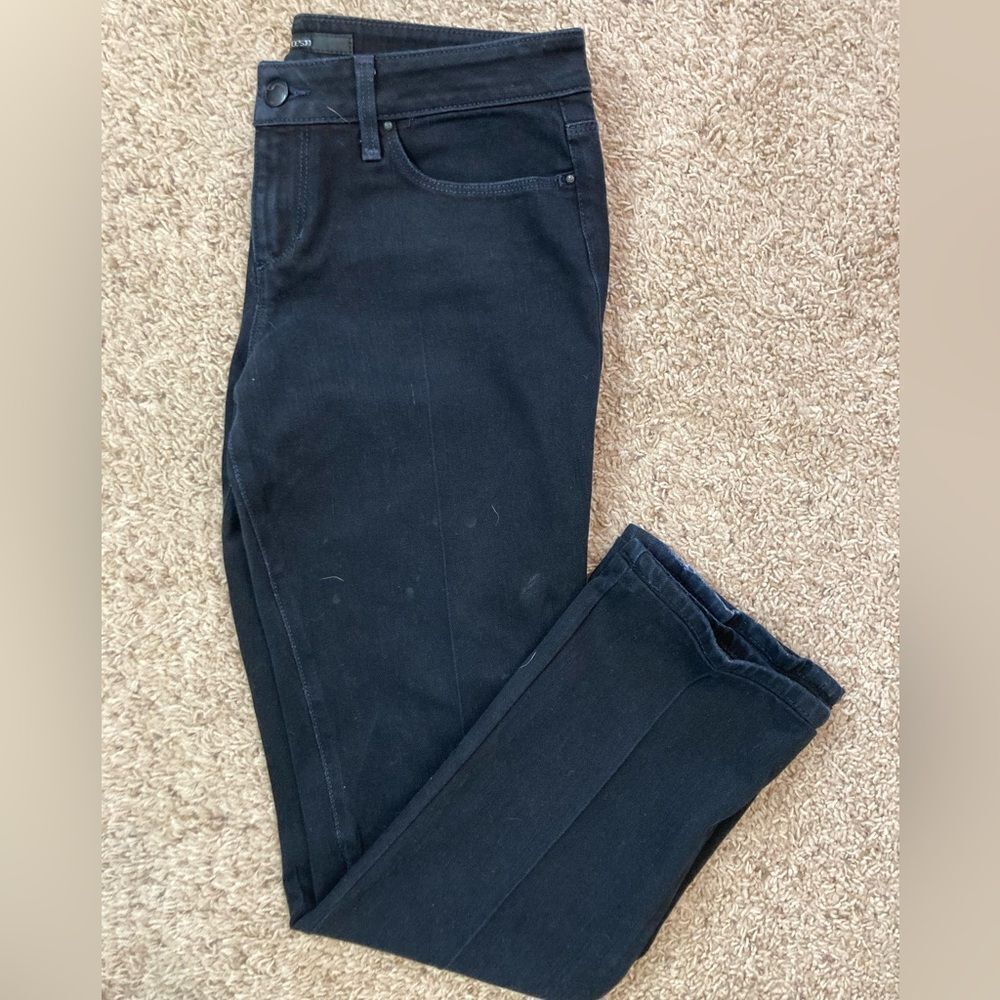 Joe's Jeans w/ tiny blinged studded pockets. Fit is Honey, Wash is Tate